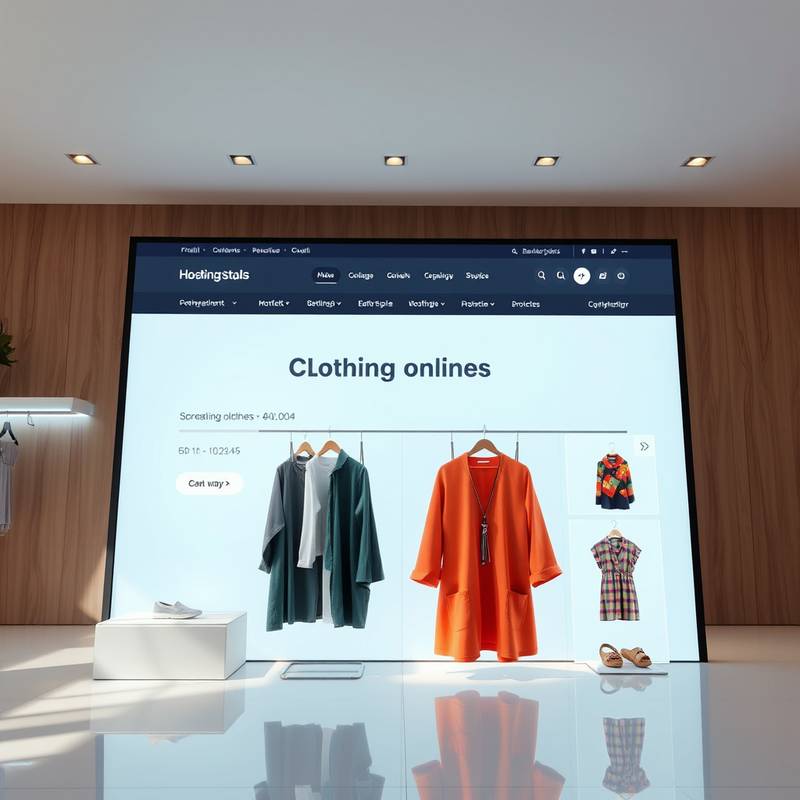 Captura de pantalla de una tienda online de ropa con diseño moderno y responsive.