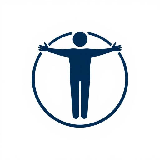 Icono de accesibilidad que representa una figura humana estilizada con los brazos extendidos dentro de un círculo, simbolizando la inclusión y la accesibilidad.