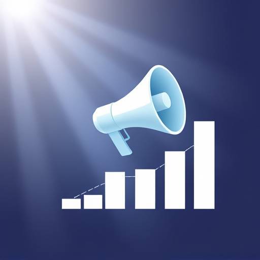 Icono de marketing digital representando un gráfico de crecimiento con un megáfono.