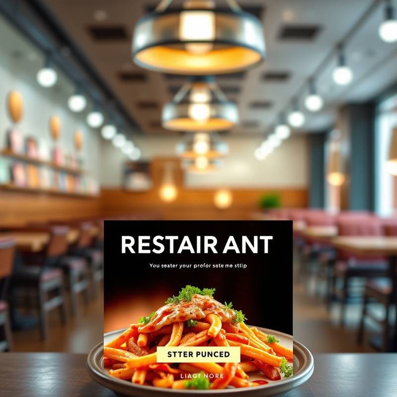Imagen de una campaña de marketing digital con anuncios en redes sociales para un restaurante local.